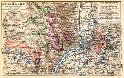 Die Schlachten um Metz am 14. 16. u. 18. August 1870