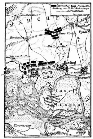 Kärtchen der Schlacht bei Aspern (21. Mai 1809).