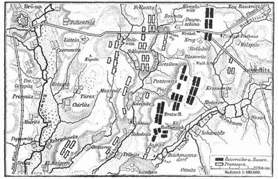 Kärtchen zur Schlacht bei Austerlitz (2. Dezember 1805).