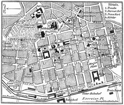 Plan von Darmstadt.