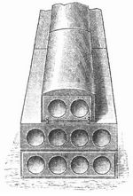 Fig. 16. Zementblock für Fernsprechleitungen.