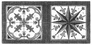 Fig. 3. Bodenplatten aus dem Palazzo Pitti in Florenz (17. Jahrh.).