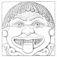Fig. 1. Ältere Gestalt des Medusenhaupts (Terrakotte aus Athen).