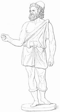 Hephästos (Bronzestatue im Britischen Museum).