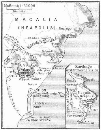 Lageplan von Karthago.
