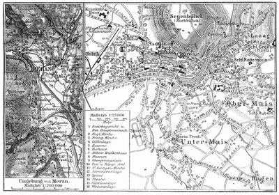 Plan und Karte der Umgebung von Meran.