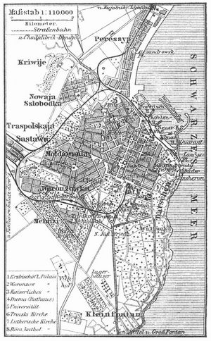 Lageplan von Odessa.