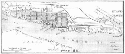 Lageplan von Rangun.