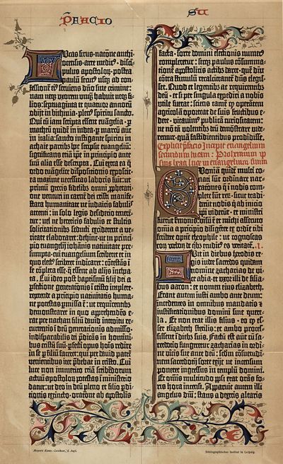 Phototypisches Faksimile des Originals der Pergamentausgabe in der Klemmschen Sammlung im Buchgewerbemuseum zu Leipzig.
