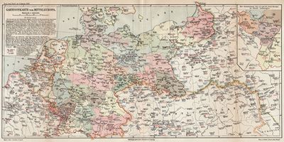 Garnisonkarte von Mitteleuropa.