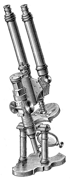 7. Binokular-Mikroskop von Nachet.