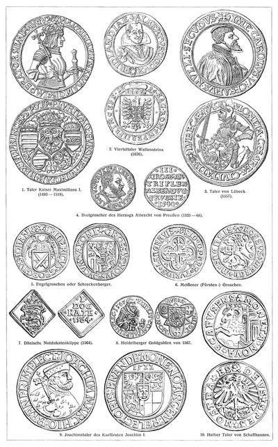 Münzen IV. Münzen des 16. u. 17. Jahrhunderts.