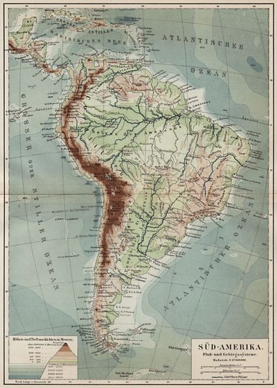 Süd-Amerika. Fluß- und Gebirgssysteme.