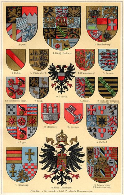 Wappen I. Deutsche Staaten.